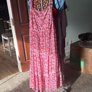 Torrid Pink Floral Maxi Dress